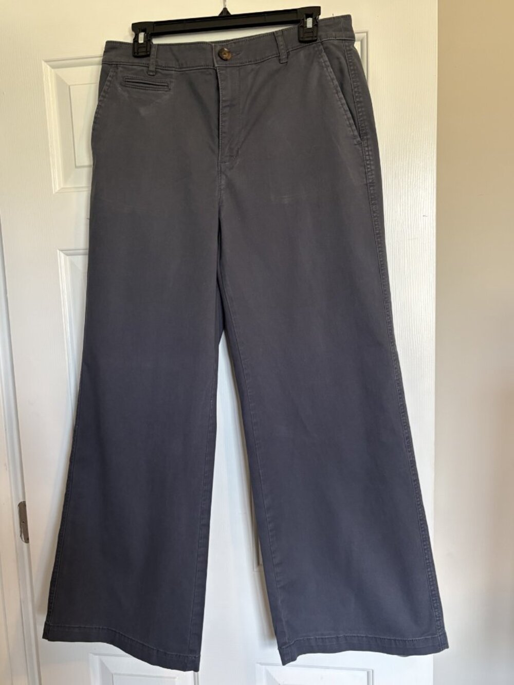 Loft Monroe High Rise Wide Leg Pants Gray Size 8